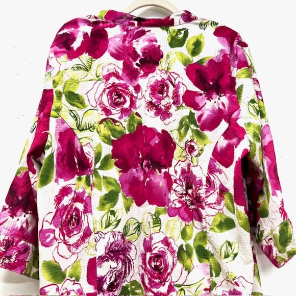 (2) Blouses Flora-Maggie Barnes Sz 16W  Button &  Charter Club  16 Pull Over(55 - Picture 5 of 11